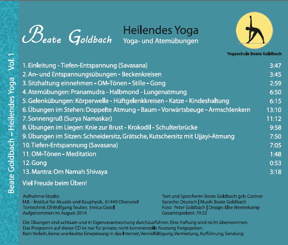 Inhalt Yoga-CD Beate Goldbach